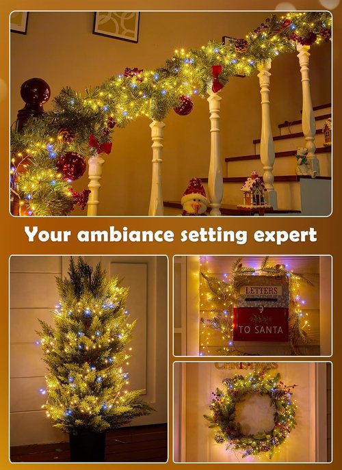 Fairy Lights | 10FT 200LED Twinkle String Lights - Waterproof Indoor/Outdoor Decor for Home & Garden