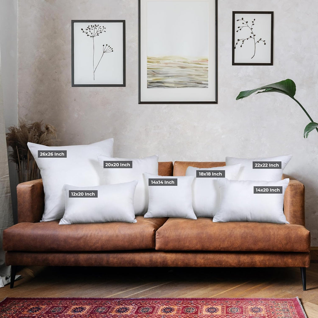Utopia Bedding Throw Pillows - Set of 4 Decorative 20 x 20 Inch White Pillows for Sofa & Bed