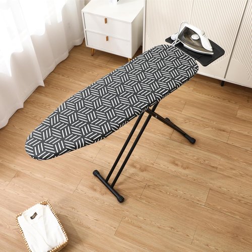 Caius Ironing Board - Heavy Duty 43"x13" Ironing Surface with Convenient Iron Rest | Easy to Fold