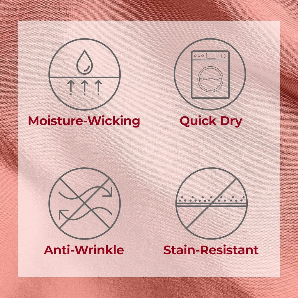Mellanni Twin Sheets Set - 3 PC Hotel Luxury Bedding | Extra Soft, Cooling, Wrinkle-Resistant (Coral)