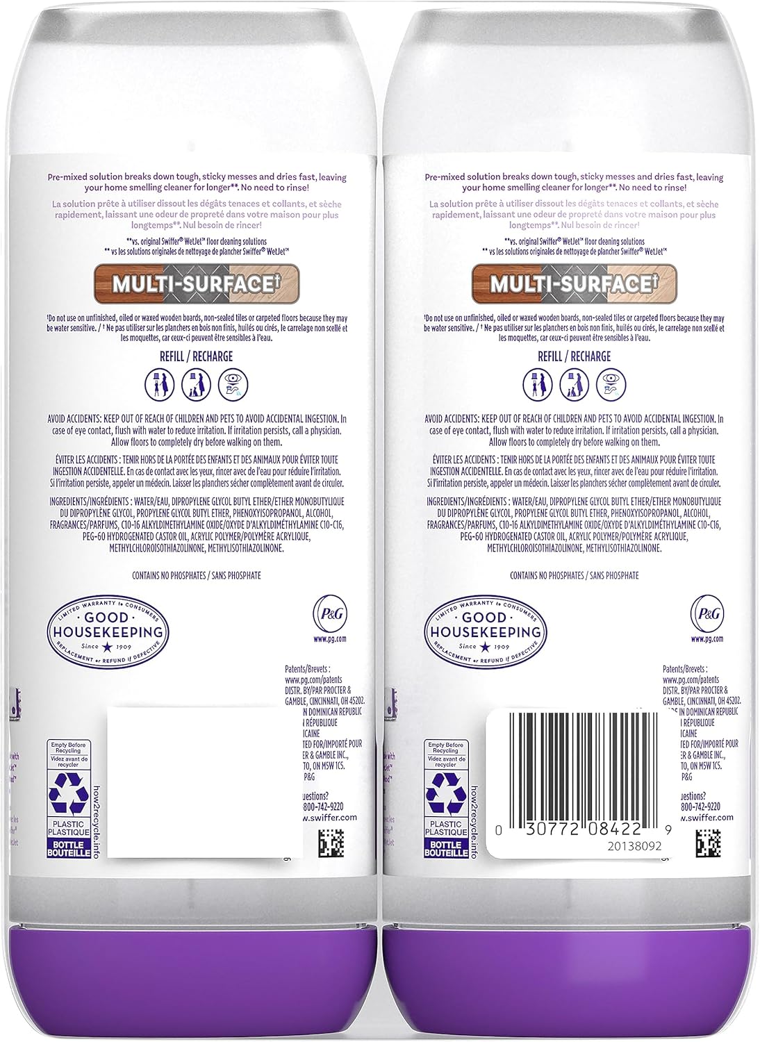 Swiffer PowerMop Floor Cleaning Solution - Fresh Scent Refills, 25.3 fl oz | 2 Pack