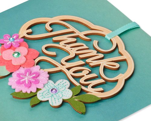 Papyrus Mother's Day Thank You Card (Wood Wreath)