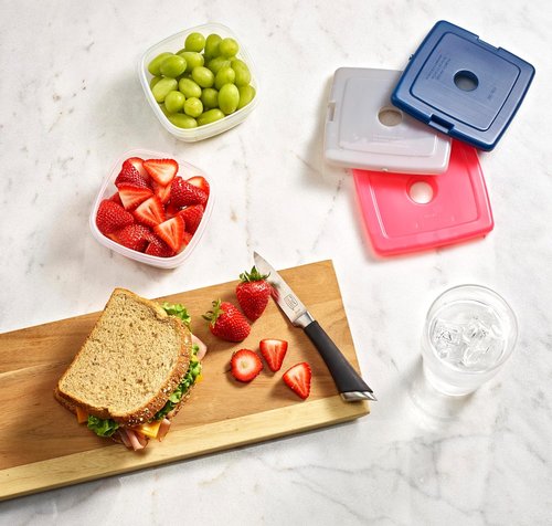 Fit & Fresh Cool Coolers | 4-Pack Slim Ice Packs - Quick Freeze, Space-Saving Design for Lunch Boxes