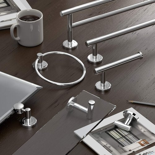 Gatco 4240 Latitude II 24-Inch Towel Bar, Wall Mounted Bathroom Towel Holder, Chrome