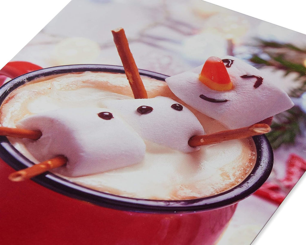American Greetings Holiday Cards - Happy Moments Marshmallow Man Design | 12-Count Boxed Set