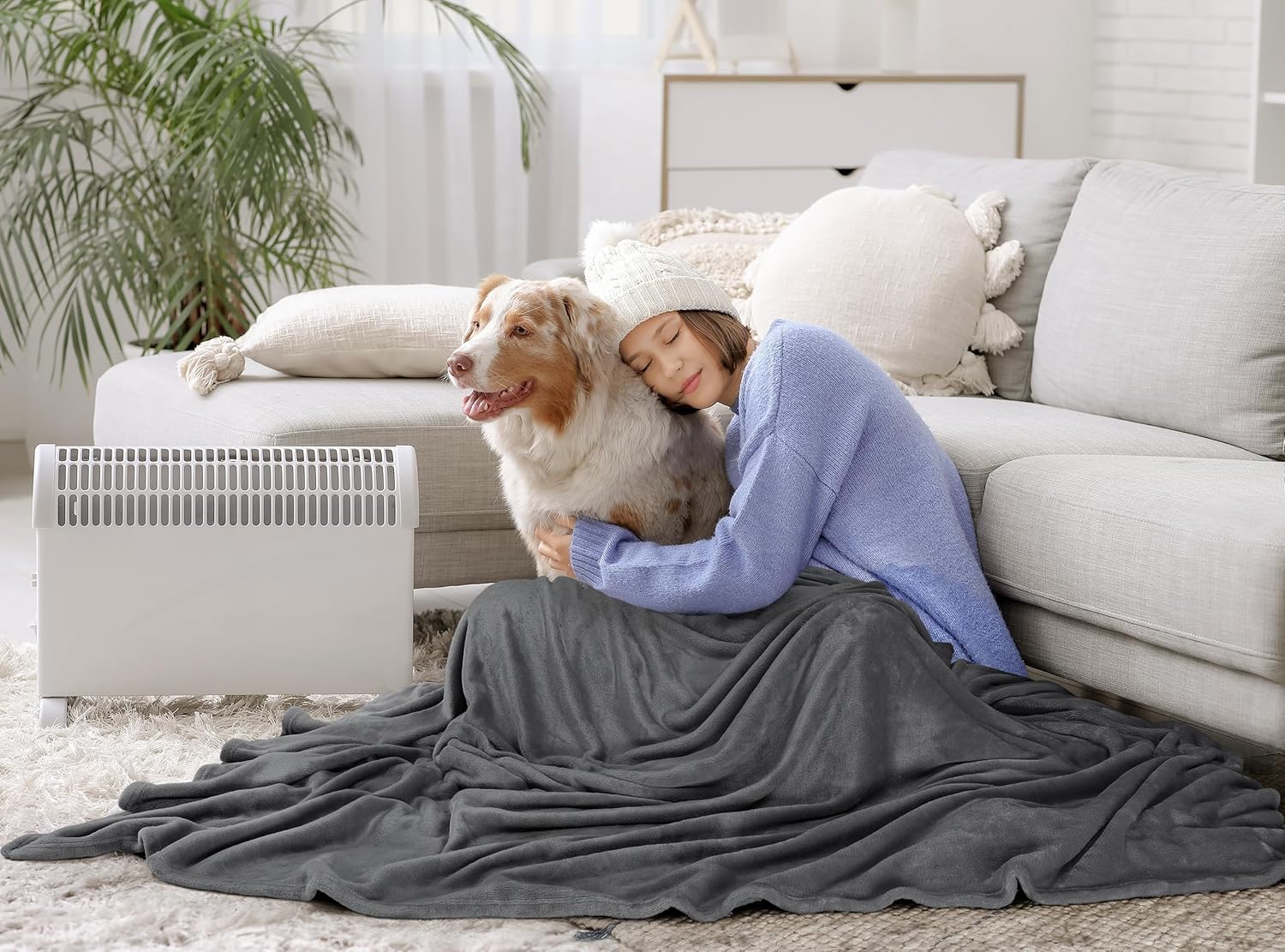 Utopia Bedding Fleece Blanket - Ultra Soft Grey Queen Size (90x90 Inches) | Warm, Lightweight & Cozy All-Season Home Decor Gift