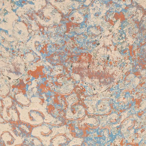 Deco 79 Ceramic Scroll Decorative Vase Antique Style Centerpiece Vase with Blue and Copper Accents, Flower Vase for Home Decoration 10" x 10" x 16", Beige