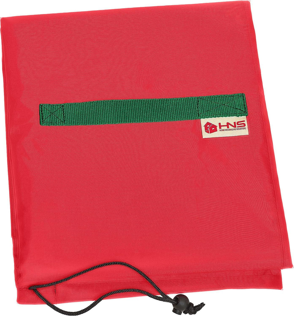 Upright Christmas Tree Storage Bag - Durable Dustproof Cover for 5 Ft Artificial Trees | Easy-Use Red Holiday Storage