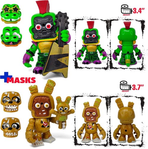 FNAF Mini Figures Collection - 12 Pcs Inspired by Five Nights at Freddy's with Masks | Action Figures Set
