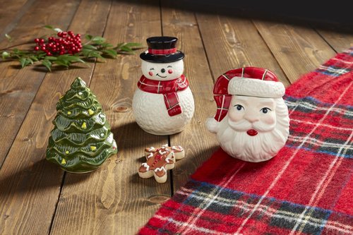 Mud Pie Mini Christmas Cookie Jar, Santa, 5" x 3 1/4"