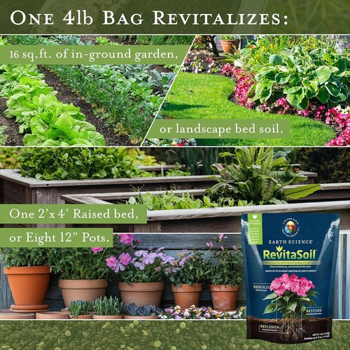 Earth Science RevitaSoil Organic Soil Revitalizer - 4 lb Earthworm Castings for Thriving Gardens & Plants