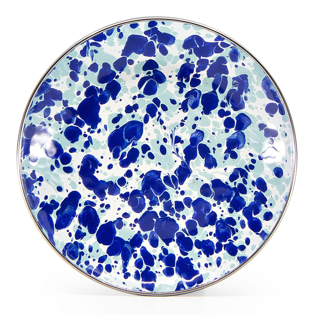 Golden Rabbit Enamelware Appetizer Plates, 6 inch, Ocean, Set of 4