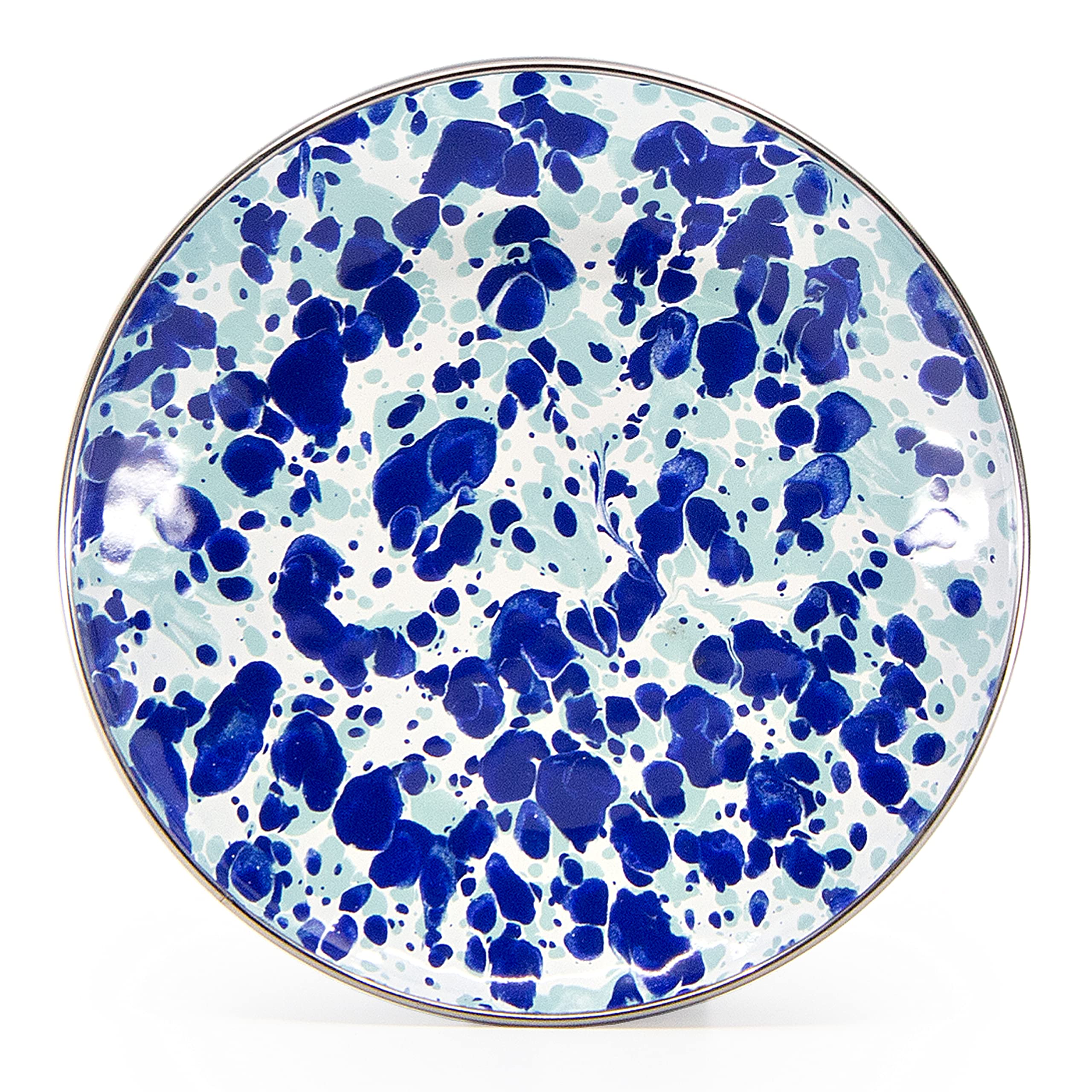 Golden Rabbit Enamelware Appetizer Plates, 6 inch, Ocean, Set of 4