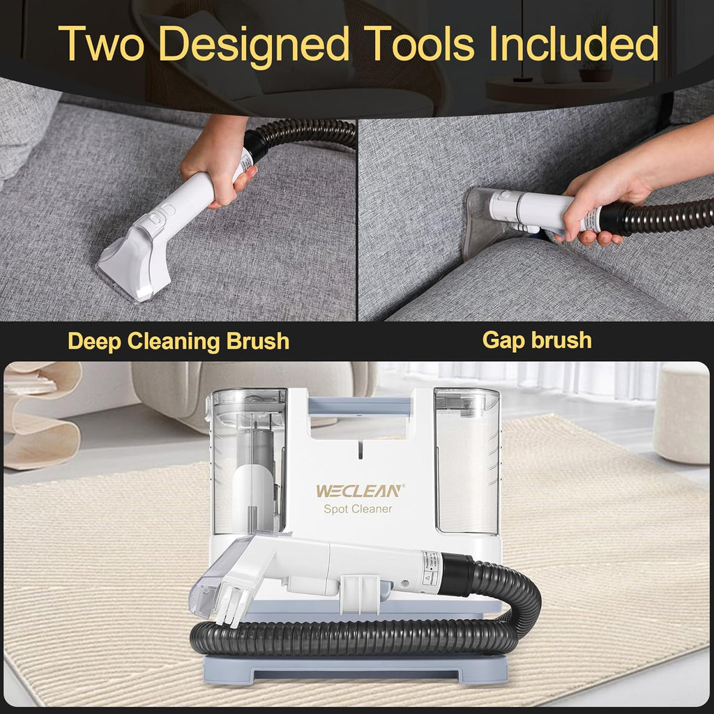 WECLEAN C1 Portable Upholstery Cleaner - Powerful 400W Motor for Deep Couch & Carpet Cleaning