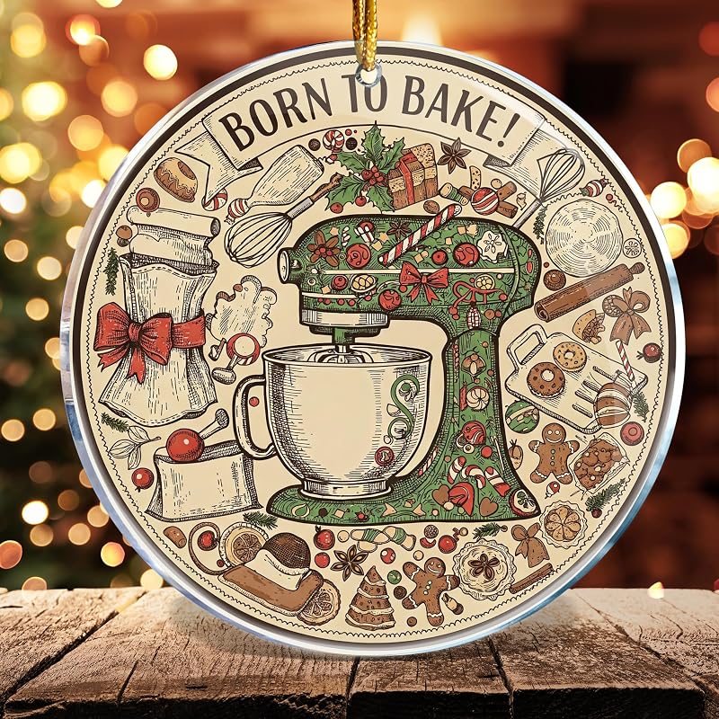 Christmas Ornament 3.6 Inch Acrylic Hanging Decoration - Funny Naughty Saying