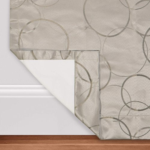 ECLIPSE Meridian Modern Blackout Thermal Grommet Window Curtain for Bedroom or Living Room (1 Panel), 42 in x 84 in, Linen