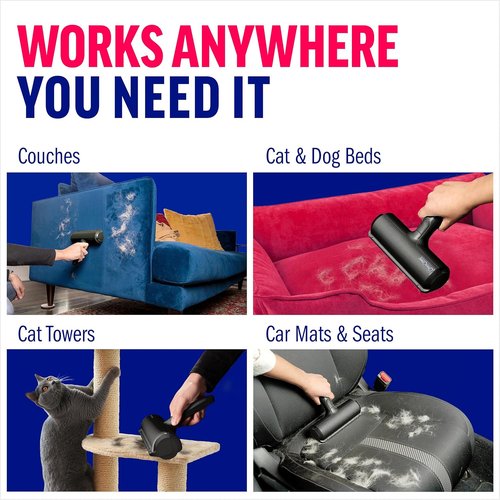 ChomChom Roller Pet Hair Remover - Eco-Friendly Lint Roller for Cats & Dogs | Original Size, Black