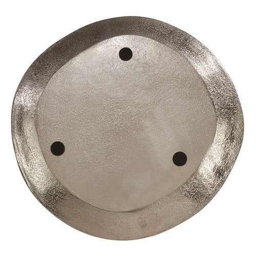 SARO LIFESTYLE CH496.S13R Brossé Collection Brushed Aluminum Chargers (Set of 4) 13" Silver
