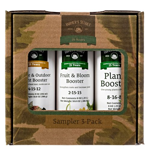 Farmer’s Secret - All-in-One Plant Booster Set | Includes 3 x 8 Ounce Bottles for Indoor & Outdoor Use