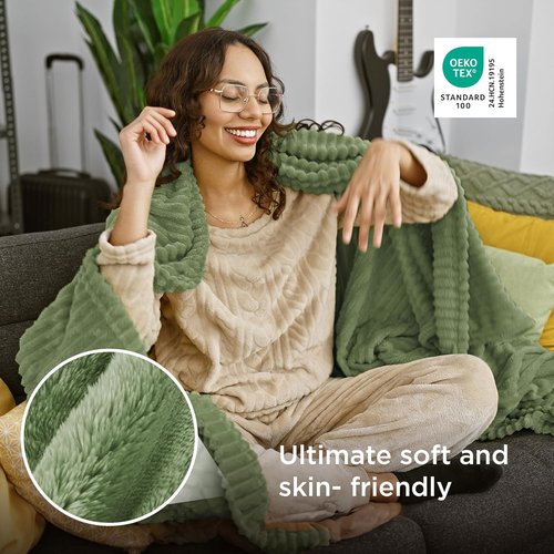 Bedsure GentleSoft Twin Fleece Blanket - Super Soft Cozy Throw for Couch, 60x80 Inches