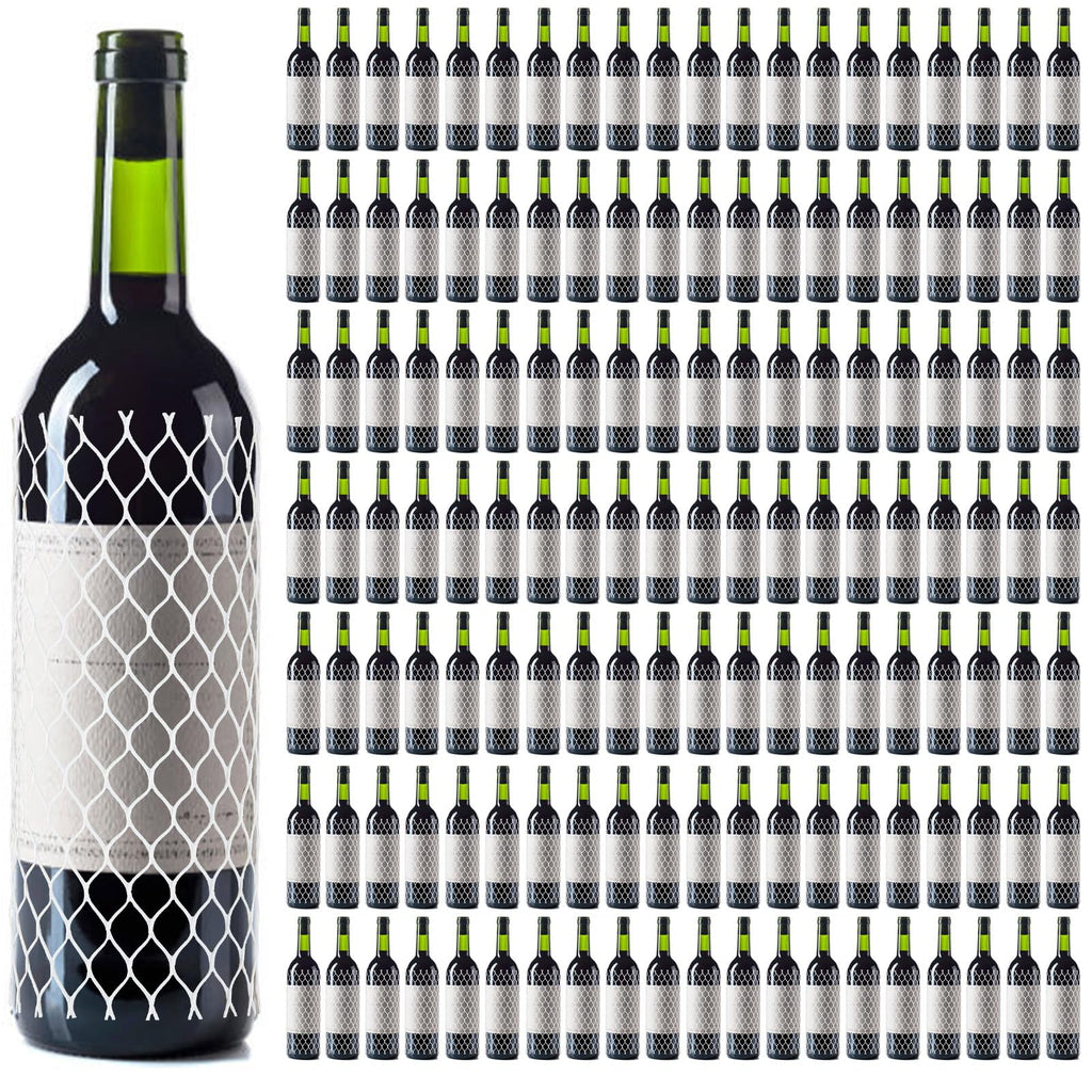 Boao 1000 Pcs Wine Mesh Liquor Bottles Protector Sleeves 7.8 Inch PE Net Wine Bottle Protector for Travel Glass Liquor Bottle Sleeves, Keep Bottles Safe While Traveling, White