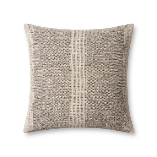 Loloi Angela Rose x Dusk Collection PAR0005 Charcoal/Ivory 18'' x 18'' Cover w/Poly Pillow