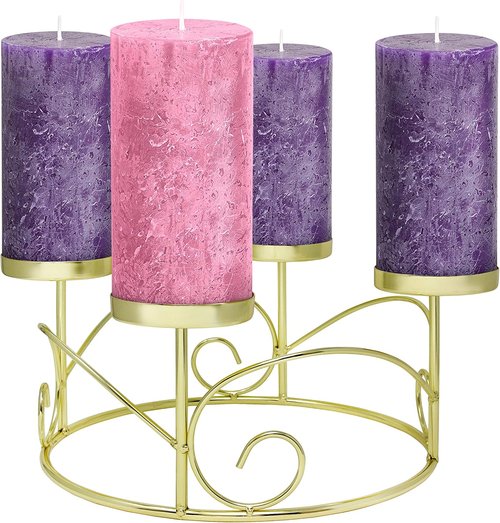 Advent Candle Set of 4 - Rustic Pillar Candles for Advent Rings & Wreaths | Made in The USA