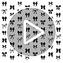 Black Bow Party Decorations - 8 Piece Hanging Decor Set