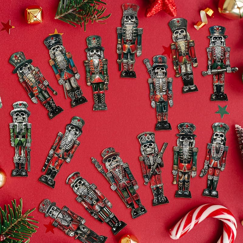 Nutcracker Horror Christmas Ornaments 30 Pcs — Skeleton Nutcrackers (Variation: Nutcracker)