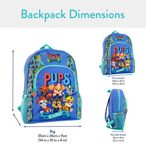 Paw Patrol Backpack | Chase Marshall Rubble Skye Bag | Kids Backpacks for School