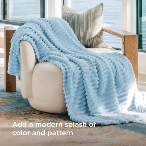 Bedsure GentleSoft Twin XL Blanket - Cozy Light Blue Fleece Throw, Perfect Gift for Women | 66x90 Inches