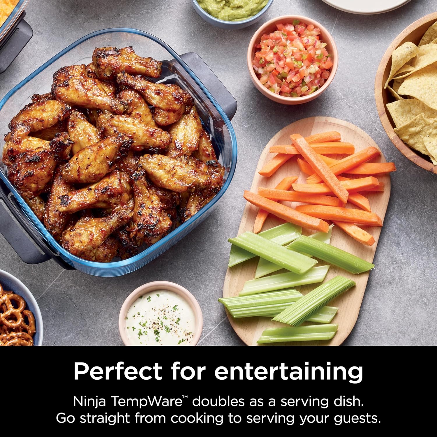 Ninja 4-QT CleanCrisp™ Glassware Container - Microwave & Dishwasher Safe, PFAS Free