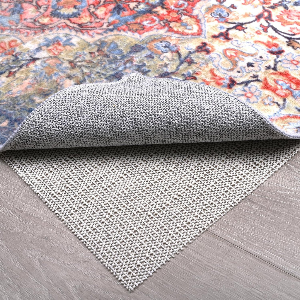 Skiennix Non-Slip Rug Pad Gripper - 3x5 Area Rug Anti-Skid Mat in Beige for Hardwood Floors