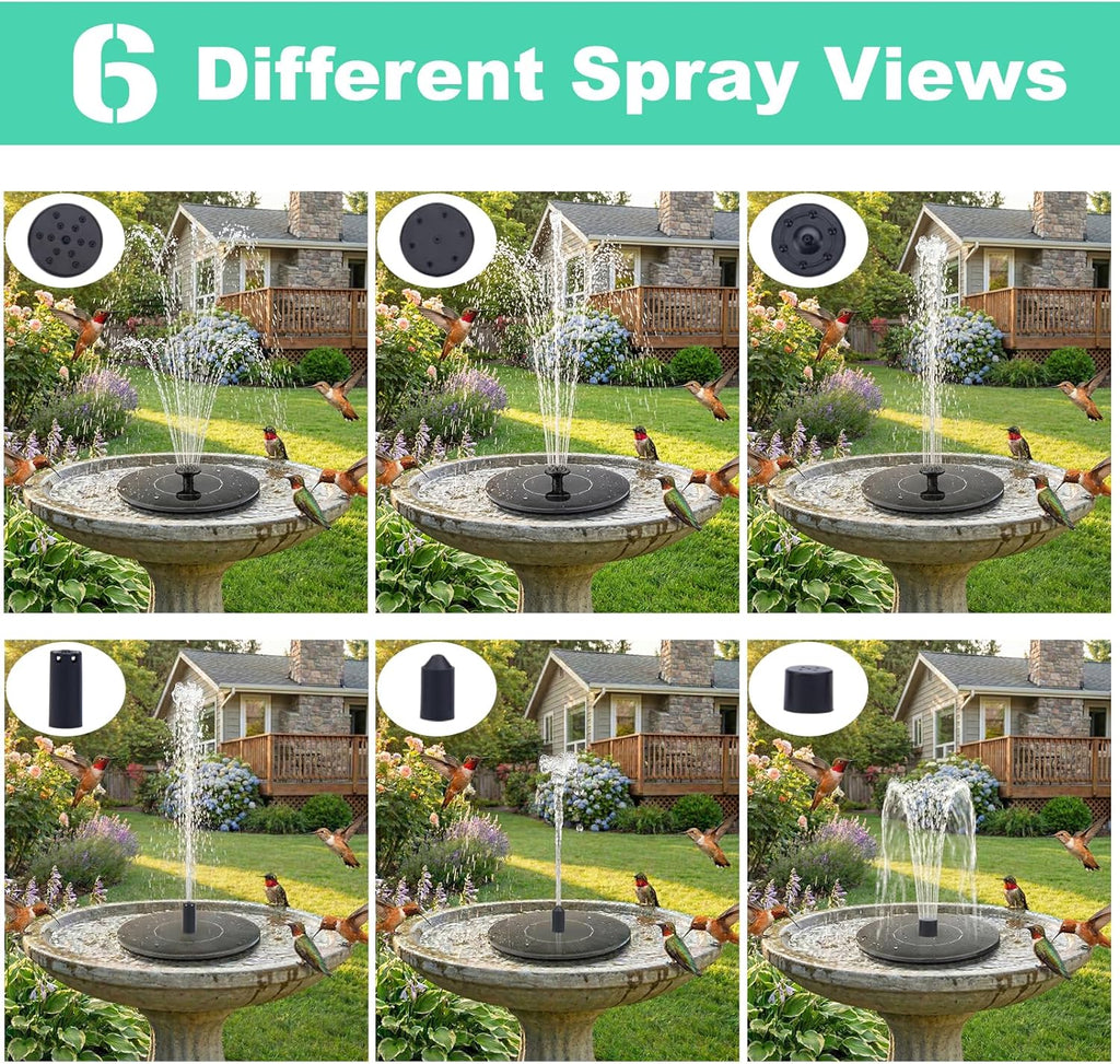 Yeomi Solar Fountain - Floating Water Pump for Bird Bath | Eco-Friendly, No Battery Needed, Easy to Use