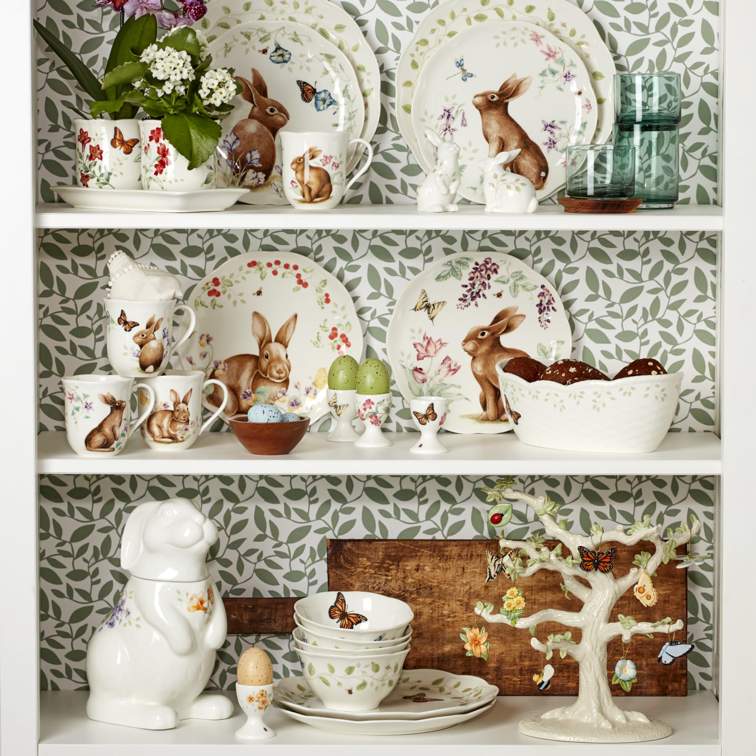 Lenox 893456 Butterfly Meadow Bunny Salt & Pepper, Easter Serveware