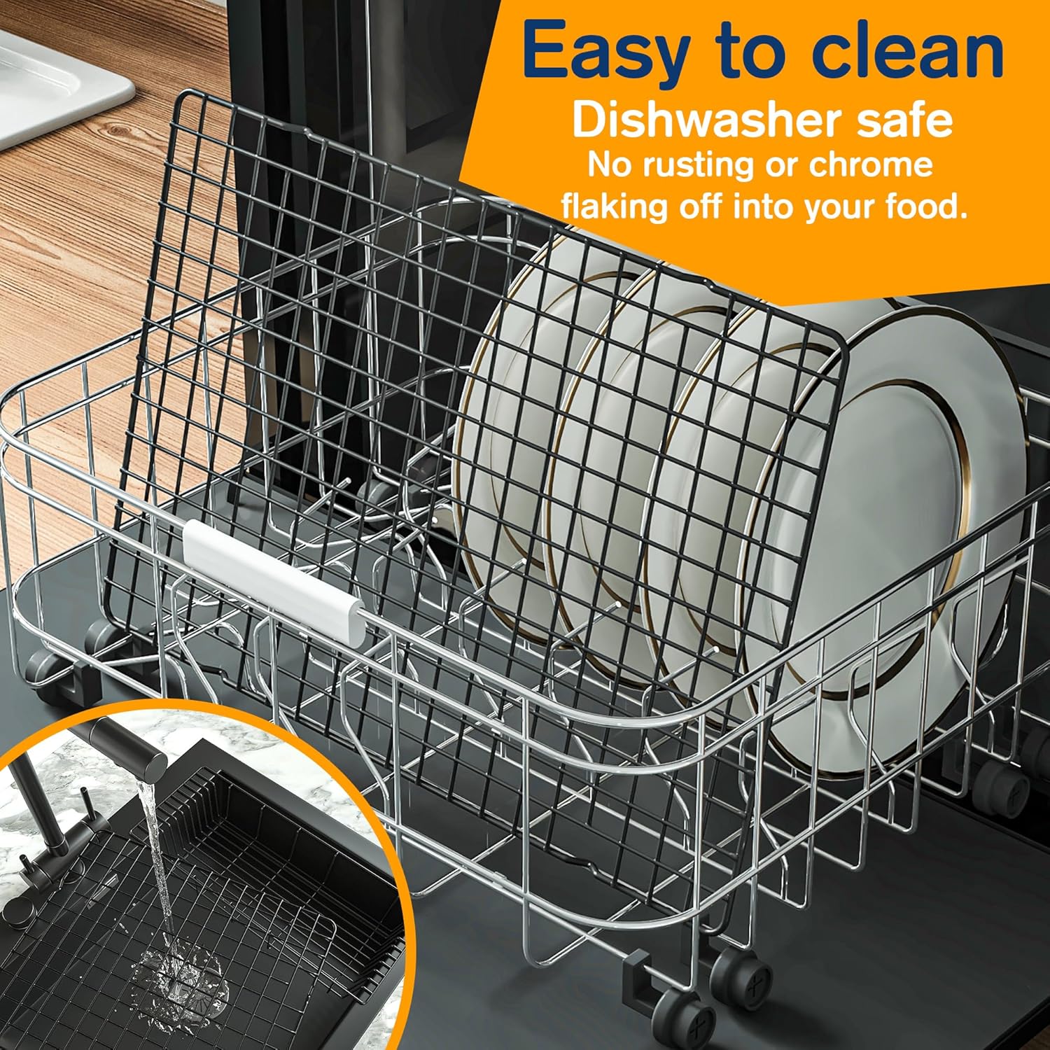 Skiennix Cooling Racks | 2-Piece Heavy Duty Stainless Steel Baking Rack - 10" x 15" - Oven & Dishwasher Safe - Black
