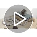 RAMIRABI 58-inch Navy Blue Wood Bead Garland - Rustic Farmhouse Decor