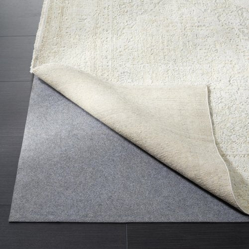 SAFAVIEH Dual Surface Large Rug Pad – 9' x 12', 1/8" Thick, Felt + Rubber, Non-Slip, Durable & Machine Washable for Hard Floors & Carpet, Grey