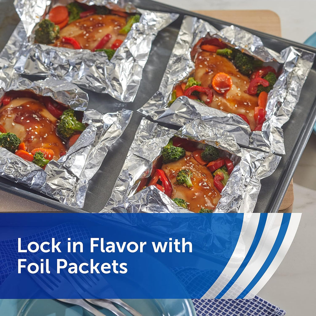 Reynolds Wrap Aluminum Foil Roll - Everyday Strength, Freezer & Grill Safe, 12" Wide, 100 Sq. Ft.