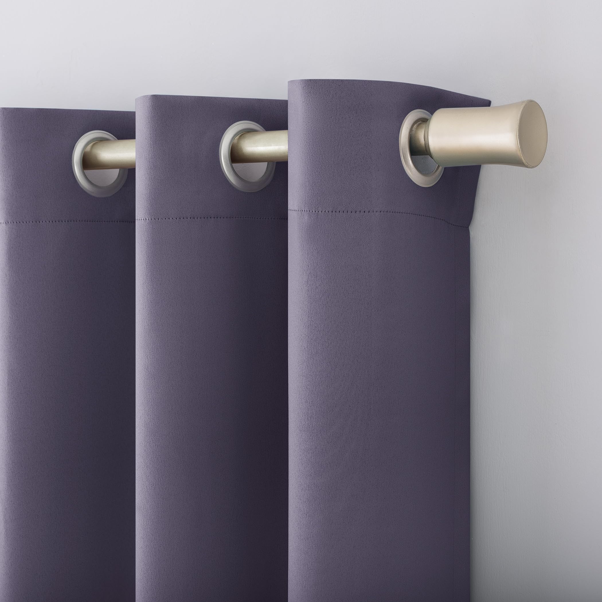 Sun Zero Barrow 2-Pack Energy Saving Grommet Curtain Panel Pair, Lavender, 54" W x 84" L (2 Panels)