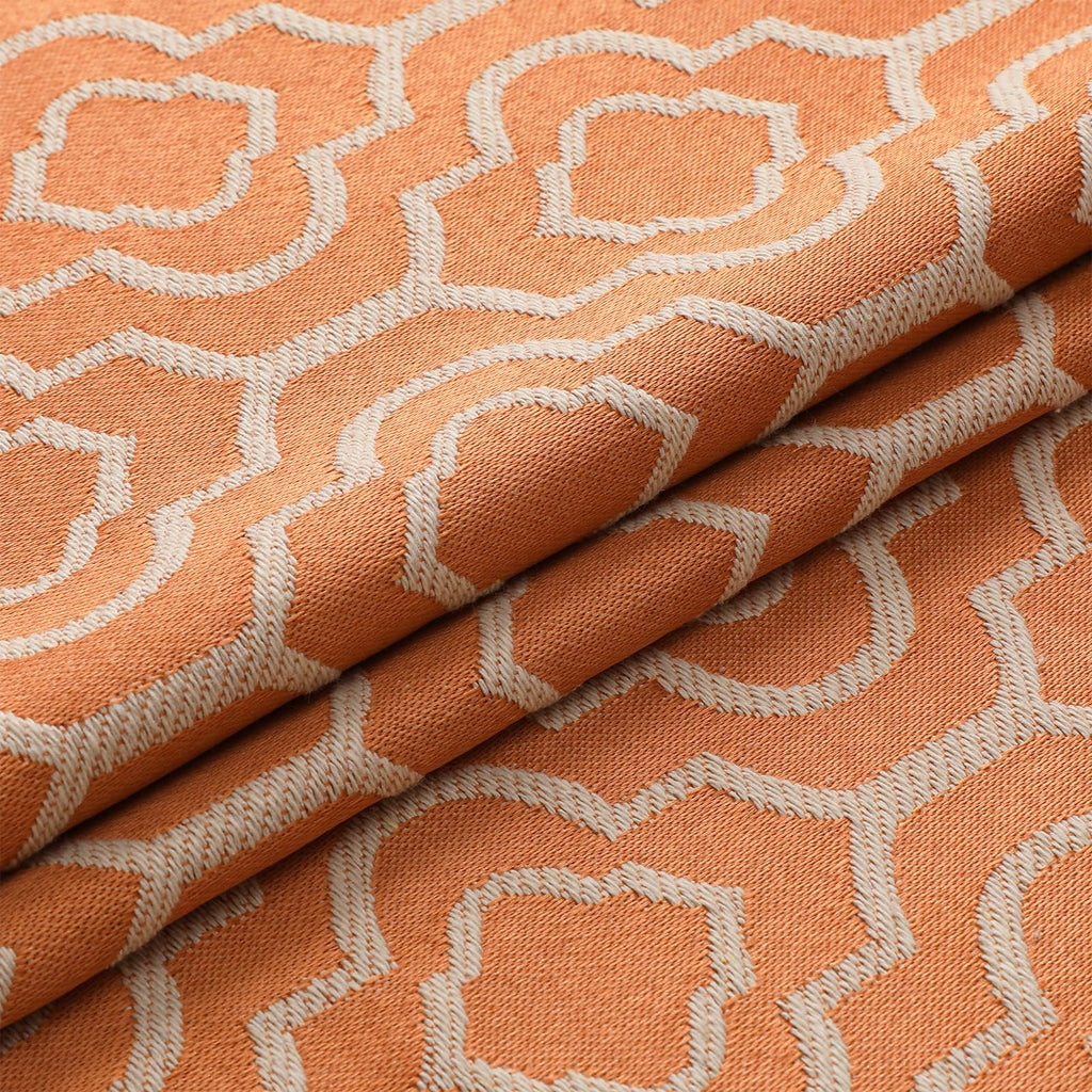 MitoVilla Orange Boho Shower Curtains for Modern Farmhouse Bathroom Decor, Bohemia Geometric Cotton Fabric Shower Curtain, Fall Country Tassel Cloth Shower Curtain, 72 x 72