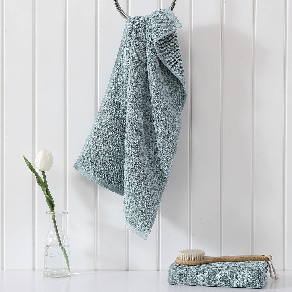 Tommy Bahama- Hand Towel Set, Highly Absorbent Cotton Bathroom Decor, Low Linting & Fade Resistant (Northern Pacific Turquoise, 2 Piece)