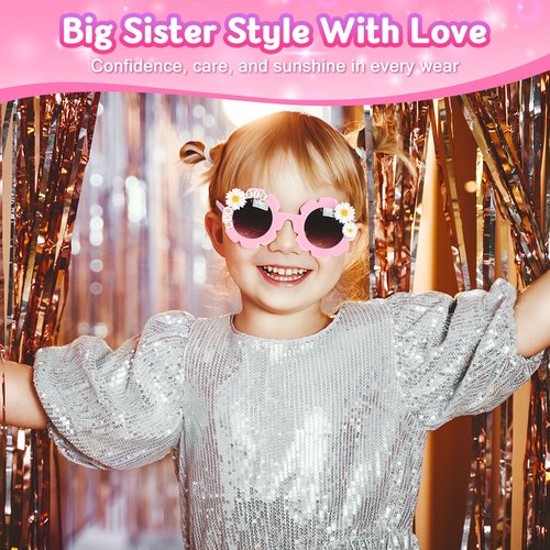 Big Sister Gifts for Girls Cute Promoted to New Big Sister to Be Announcement Gift Set Basket Includes 12OZ Tumbler Canvas Bag Bracelet for Little Girls Gift Ideas for Older Siblings of New Baby
