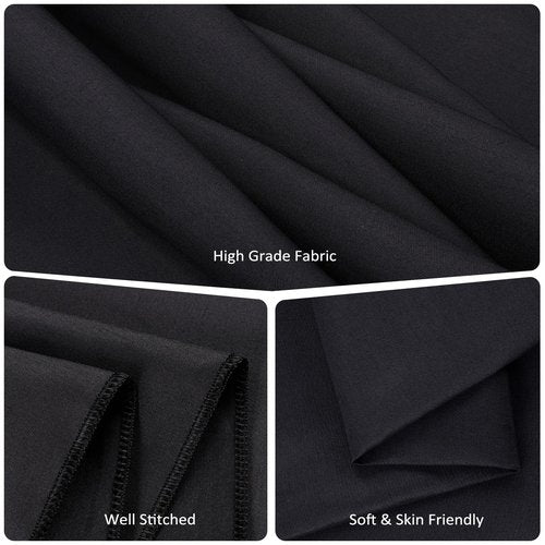 CKIKU 8 Packs 120 Inch Black Round Tablecloth in Diameter, Washable Polyester Fabric Tablecloths, Wrinkle Resistant Table Cloth for Wedding Party Banquet Dining
