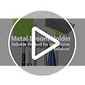 Reliahom 1 Pack Broom Holder Wall Mount with 4 Racks & 5 Hooks - Gray