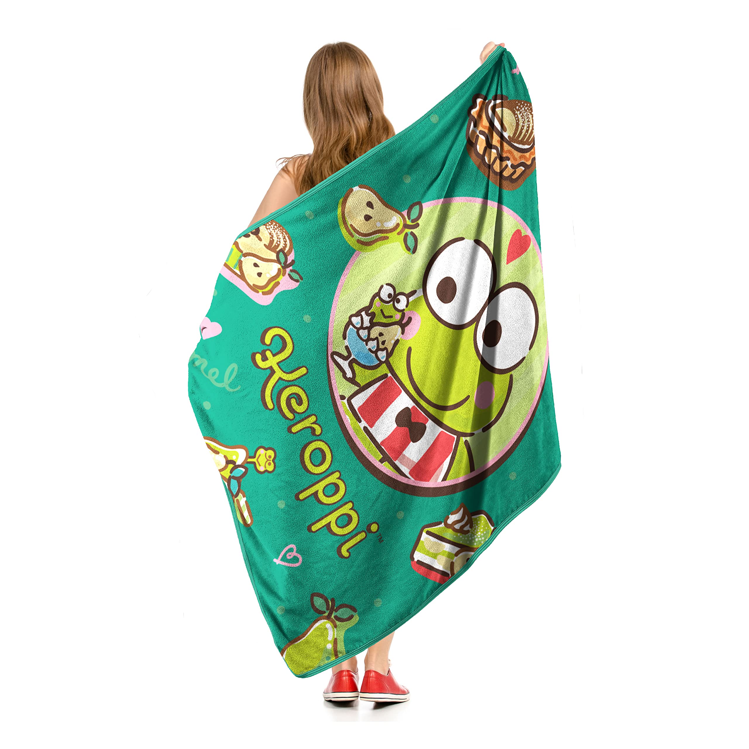 Northwest My Melody Micro Raschel Throw Blanket, 46" x 60", Pears Please