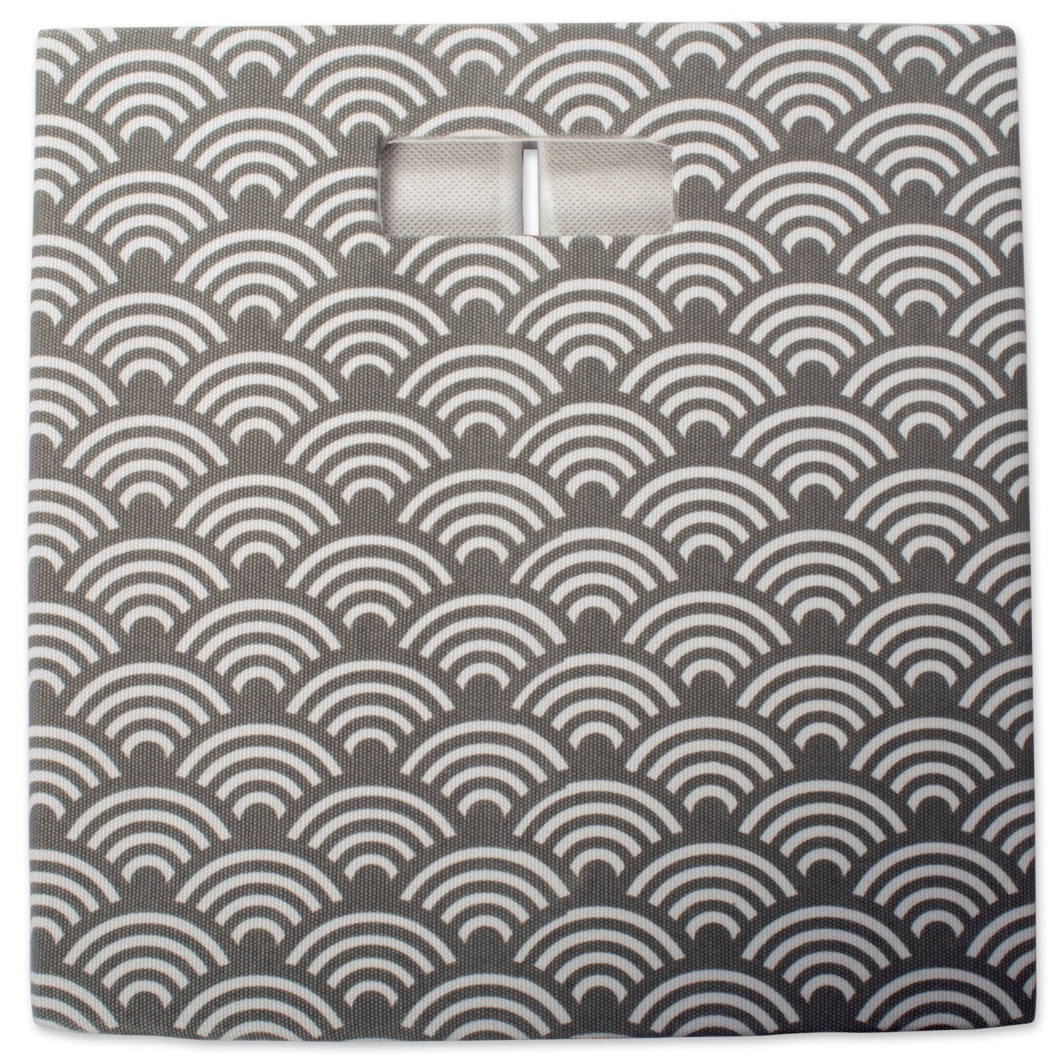 DII Collapsible Hard Sided Bin, Waves, Gray, Large