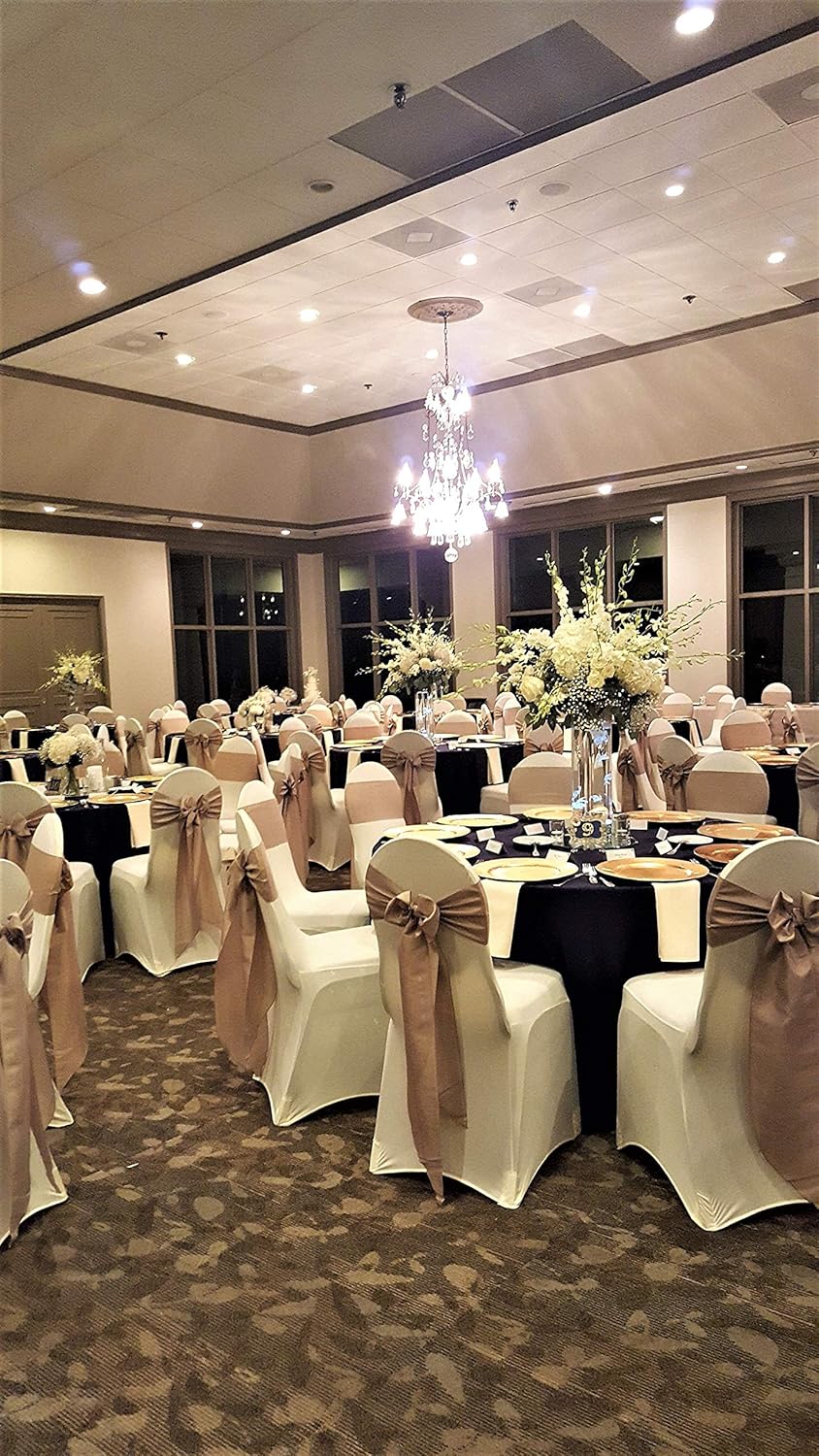 Obstal Satin Chair Sashes - 10 PCS Elegant Bows for Weddings & Events | Universal Fit for Any Chair