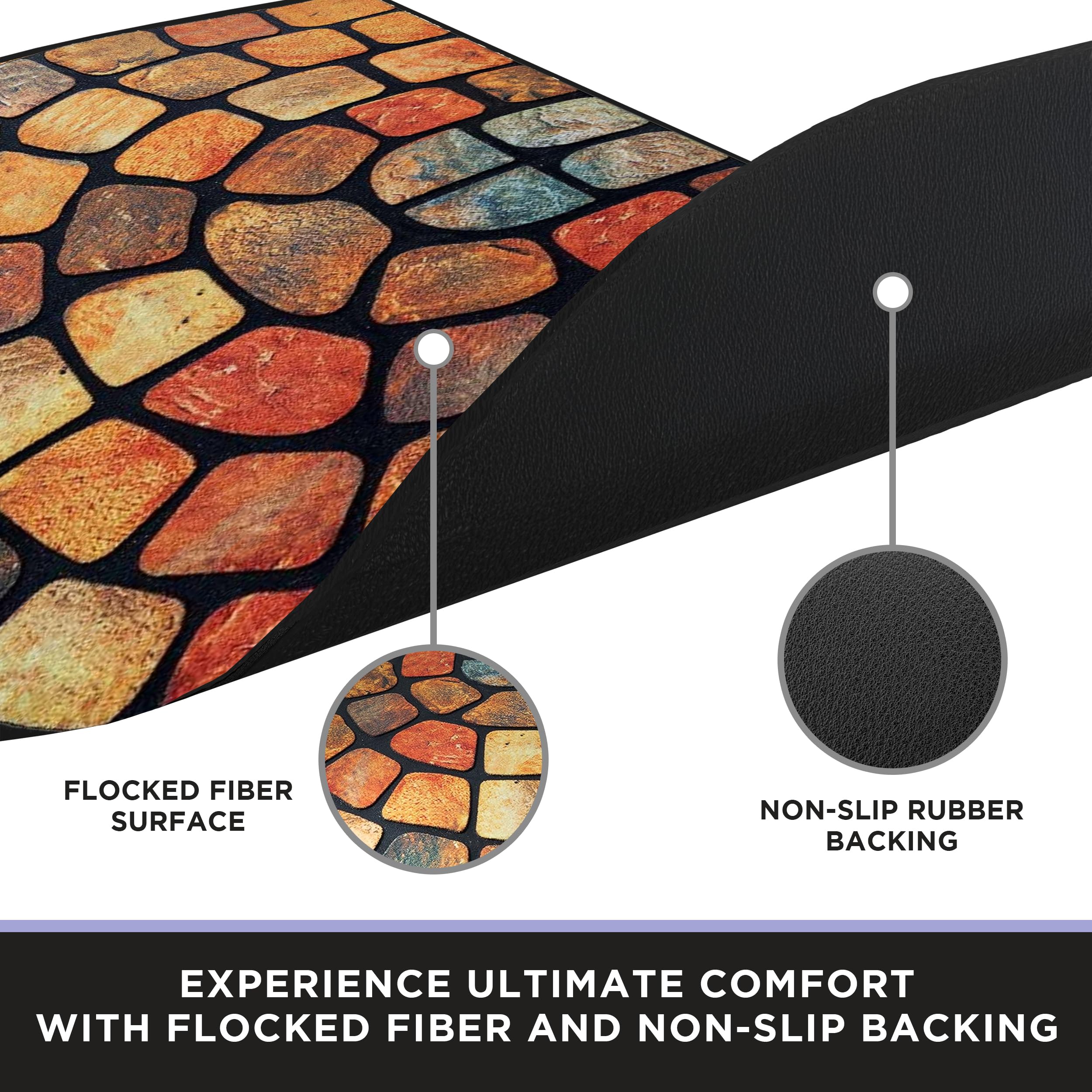 ubdyo Unique Design Door mat - Low Pile Front Doormat Outside Entrance for Efficient Dirt Trapping - All Weather Front Door Mat Indoor Entrance - Anti Slip Welcome Matt Outdoor - (36" x 24", Orange)
