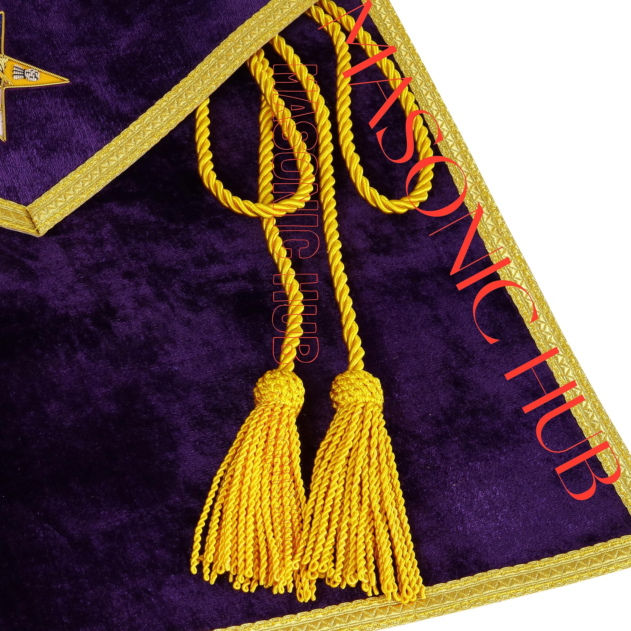 OES WORTHY PATRON/MATRON MASONIC APRON - PURPLE VELVET - HAND MADE OES STAR